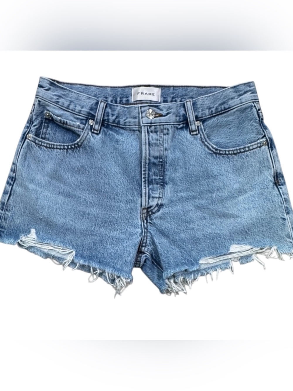 NEW! FRAME Denim Swindle Distressed Cutoff Shorts – Size 27